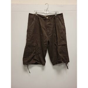 XERS Mens Cargo Shorts Brown Cotton Size 42 Casual Outdoor Workwear Shorts